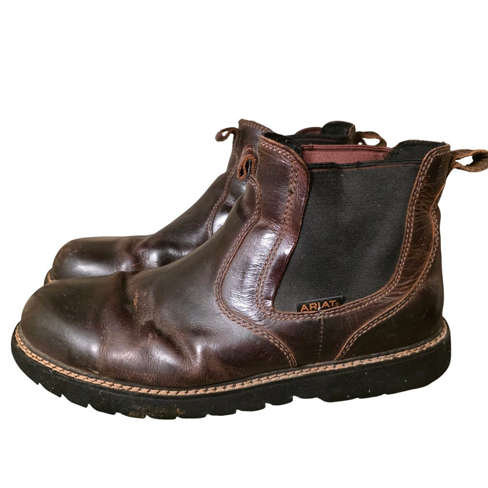 Ariat Spot Hog Mens Dark Brown Leather‎ Chelsea Boots 10008643 Size 13 D